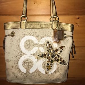 COACH Audrey Starfish Canvas Tote, Ltd Edition